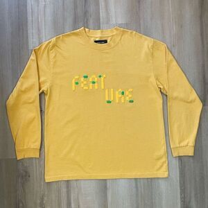 Feature All Things Good Mens Small Yellow Logo Long Sleeve Shirt USA Streetwear